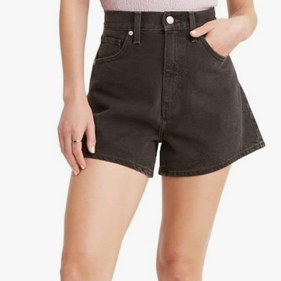 Levi's Pants - Levi's Women's black High Waisted cotton Mom denim Jean Shorts size 30